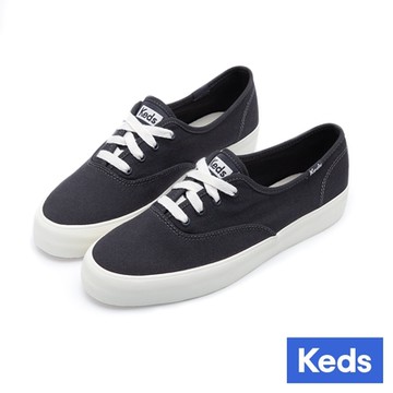 Keds CHAMPION GN 經典寬楦舒適帆布休閒鞋-黑 9241W110102N