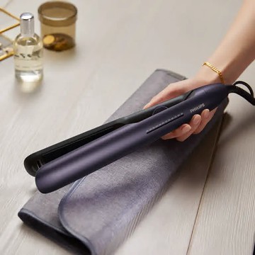 溫控護色水潤直捲兩用負離子美髮造型器-迷霧紫(BHS752/