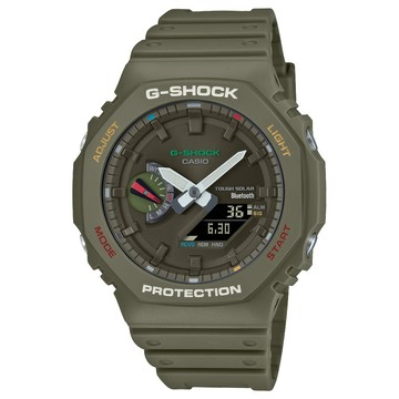 CASIO 卡西歐 G-SHOCK 八角多彩繽紛雙顯錶  GA-B2100FC-3A