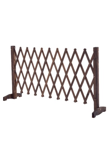 柵欄 庭院柵欄 伸縮柵欄 實木柵欄 戶外碳化防腐木柵欄伸縮庭院花園圍欄花壇實木小籬笆裝飾護欄隔斷【MJ21533】