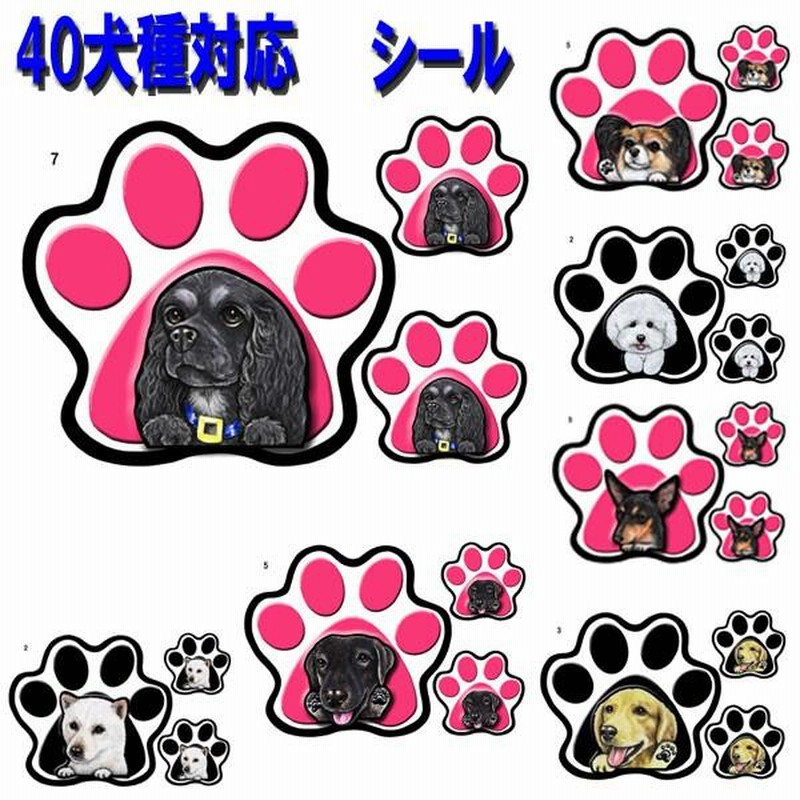 パウ ステッカー 犬 シール 肉球 足跡 可愛い 車 壁 玄関 グッズ プレゼント ドッグ イラスト シルエット かわいい 顔 通販 Lineポイント最大get Lineショッピング