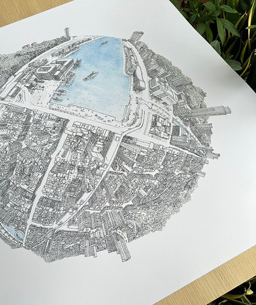 基隆市手繪地圖海報