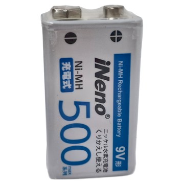 iNeno 艾耐諾 9V/500max 鎳氫充電電池  1個  1入