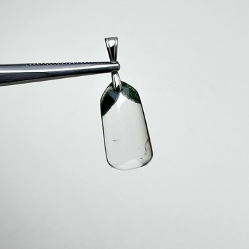 綠幽靈項鍊 | 綠幽靈山 316不鏽鋼墜頭 台灣師傅手工磨製 天然水晶項鍊 S25AA09-18
