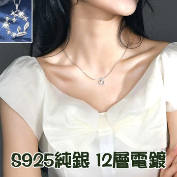 女生項鍊 純銀項鍊 花環項鍊 鎖骨鏈 造型項鍊 項鍊女 氣質項鍊 法式項鍊 鉑金項鍊 008