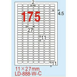 【龍德】LD-888(圓角) 雷射、影印專用標籤-金/銀色 11x27mm 15大張/包【APP滿額下單4%點數(單一帳號最高1000點)】7/31止