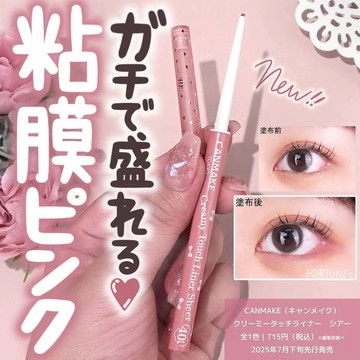 🎀台灣出貨🎀2025新款💌日本Canmake井田 40周年限定✨極細眼線膠筆原生透粉 1.5MM 防水防汗 持久不暈染