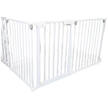 Kiwobori 玄關鞋櫃專用可折疊多用途四角安全門 + 矽膠墊套組  安全門 100 x 130 x 74cm + 墊片 6 x 6 cm  白色  1套