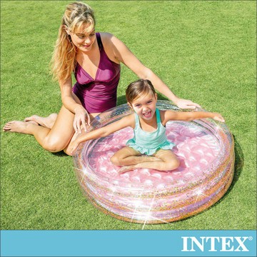 【INTEX】閃亮幼兒充氣水池86x25cm 適1-3歲(57103) 氣泡底