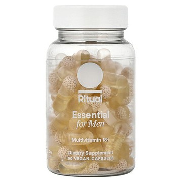 Ritual, 男性必需營養素，18 歲以上多維生素，薄荷味，60 粒全素膠囊