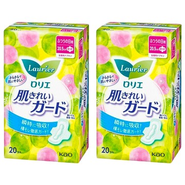 Laurier 蕾妮亞 親膚柔護衛生棉 20.5cm  2個  20片  日用