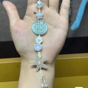 成品🎉海星扣手機鏈蘋果扣DIY星星鈕釦手工鑰匙扣手機鏈包掛件可愛風掛鈕扣裝飾包包吊飾配件 鑰匙圈材料交換禮物鑰匙鏈