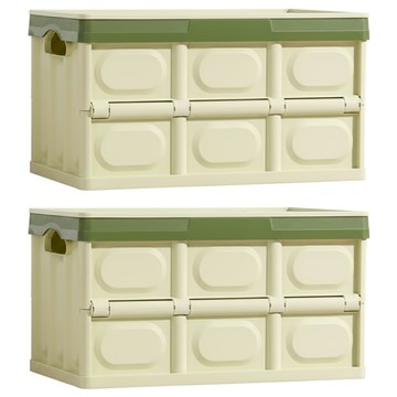 折疊收納箱 30公升容量  39 x 26.5 x 22cm  抹茶綠  2個