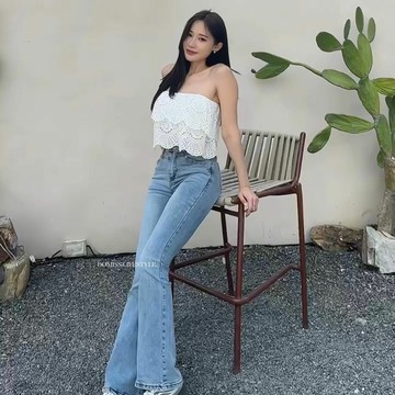 【店長推薦】DOMISS碳黑喇叭牛仔褲-2色 喇叭褲 (現+預)