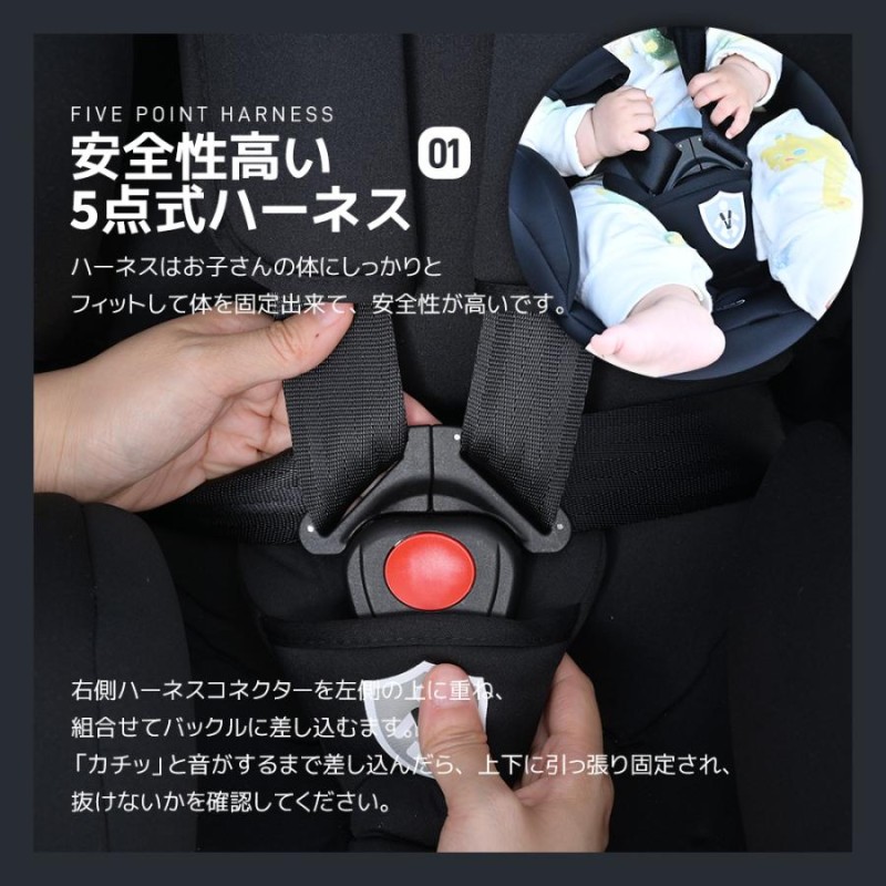 チャイルドシート ISOFIX 新生児 0歳〜10歳 360度回転式 ジュニア