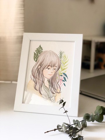 【Chuyun H.】森林似顏繪/母親節禮物/似顏繪加購畫框
