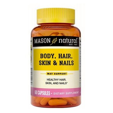 Body Hair Skin and Nails 60 Gummies by Mason