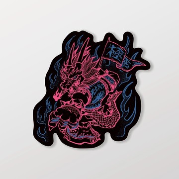 極惡神龍/Super_TW/車貼、軟磁 SunBrother孫氏兄弟 3M 反光貼紙 防水貼紙 車貼貼紙 軟性磁貼