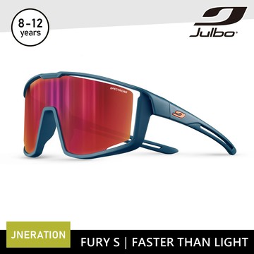 Julbo 兒童太陽眼鏡 FURY S J5501136 (8-12歲) / 消光深藍框 (PC 紅色鍍膜鏡片)