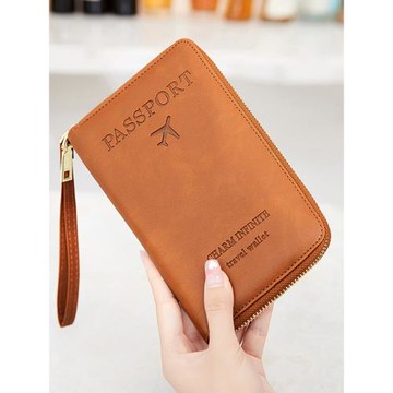 passport機票護照夾便攜出國旅行護照保護套防盜刷卡拉鏈證件包