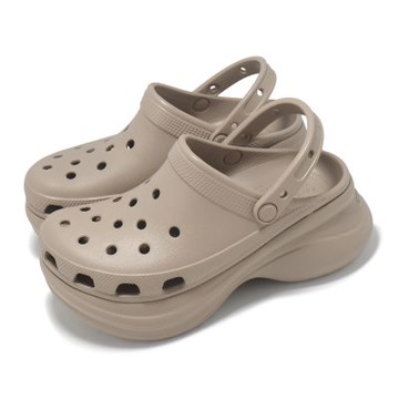 Crocs 厚底洞洞鞋 Bae Clog 女鞋 復古克駱格 土棕色 涼拖鞋 休閒鞋 卡駱馳 206302214