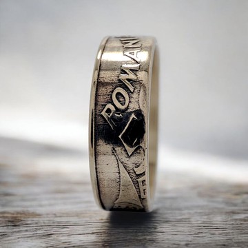 羅馬尼亞錢幣戒指, 羅馬尼亞男戒, 羅馬尼亞戒指, 戒指 羅馬尼亞, 錢幣戒指