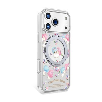 三麗鷗 iPhone17/16/15/14/13 軍規360旋轉磁吸立架殼-花季雙子星