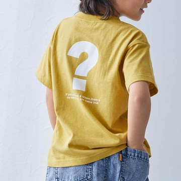 日本 devirock - 純棉定番短袖上衣-問號-黃