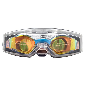 SAEKO 鍍膜三鐵廣角泳鏡 鑽石切割 防霧 S85UV YE-BL  黃藍  不適用  1個