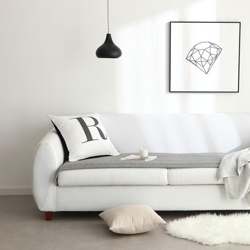 tacca tacca Hazel 棉製沙發墊 4人用  230 x 65cm  黑色