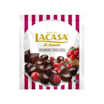 西班牙樂卡莎LACASA 蔓越莓夾餡可可球(80g)