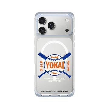 iPhone 17 Pro Max ClearX (MagSafe 兼容) 冰透藍 - Paiheme Studio - Yokai Ball