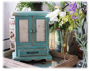 木制古舊首飾柜 擺件 櫥窗陳列 拍攝道具 1入