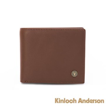 【Kinloch Anderson】Hogan 圓標基本短夾-栗葉棕