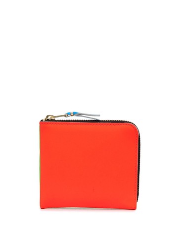 Comme Des Garçons Wallet - zip-around coin wallet - unisex - Goat Skin - One Size - Orange