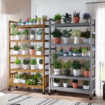 花架子客廳落地式多層花架多肉置物架陽臺室內家用花盆架簡約現代