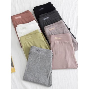 打底褲女外穿夏季薄款緊身褲高腰顯瘦大碼莫代爾棉彈力小腳九分褲