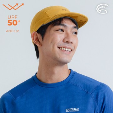 ADISI 抗UV透氣快乾超撥水球帽 AH24093 / 薑黃色/渡假薑黃