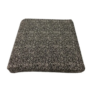 J&N 仿麻編織立體坐墊 2入組 記憶 可水洗  45 x 45 x 5cm  灰黑色  1組