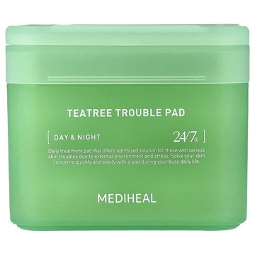 MEDIHEAL, 茶樹肌膚問題緩解棉片，100 片，5.74 液量盎司（170 毫升）