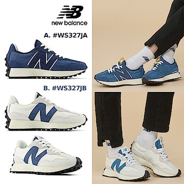 【New Balance】327系列復古鞋_女性_2款任選(WS327JA/WS327JB) 牛仔色系