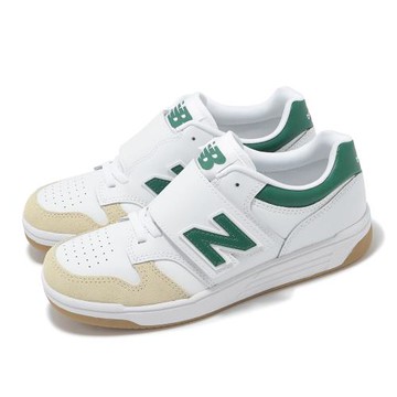 New Balance 休閒鞋 480 中童 寬楦 白 綠 魔鬼氈 小朋友 膠底 運動鞋 NB PHB480SG-W