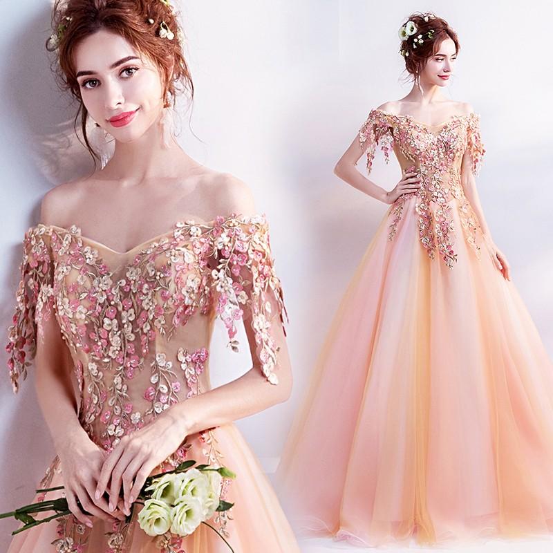 カラードレス ロングドレス 演奏会 コンサート 披露宴 イブニング  