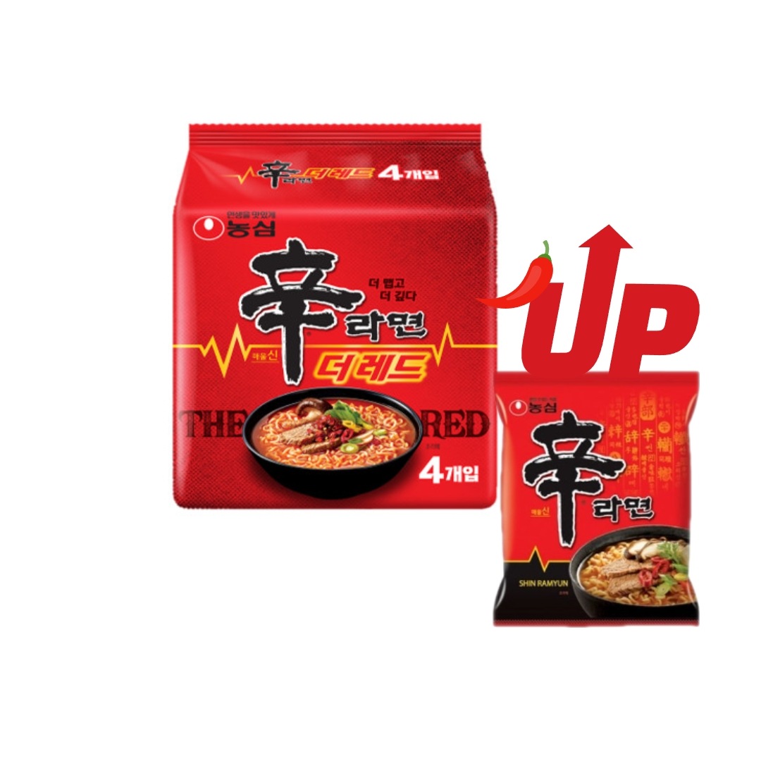 [限定版] 辛ラーメン ザレッド 500g（125g4個）辛さUP! 辛ラーメンの方が辛くて深い! リミテッドエディション 韓国ラーメン 韓国食品