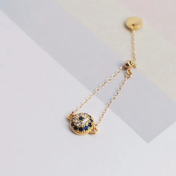 《惡魔之眼II》s925純銀鑲嵌鉆軟鏈調節戒指 辟邪水逆退散 轉運款