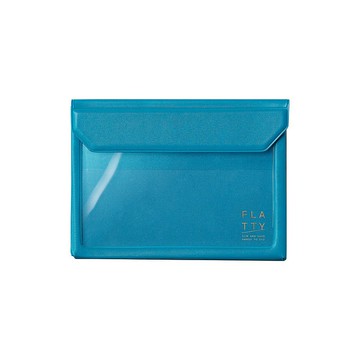 【KING JIM】FLATTY多用途收納袋 淡藍色A6