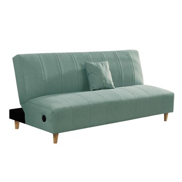【多瓦娜】海芋舒柔布沙發床/四色(三人坐/多功能)綠色