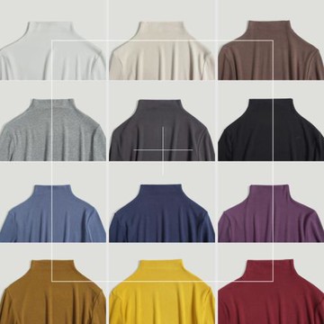 搭遍千山萬水半高領細密螺紋打底衫 柔軟大彈力純色顯瘦長袖T8870