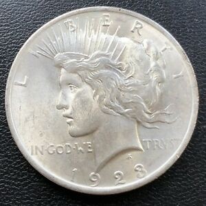 アンティークコイン 1923 Peace Dollar Silver $1 High Grade BU