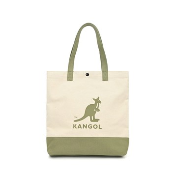 KANGOL 側背包 中綠 撞色 帆布 大容量 6255171372